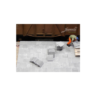 Gehwegplatten grau dunkel, 280x ganz-, 260x halb 1:45 1:50