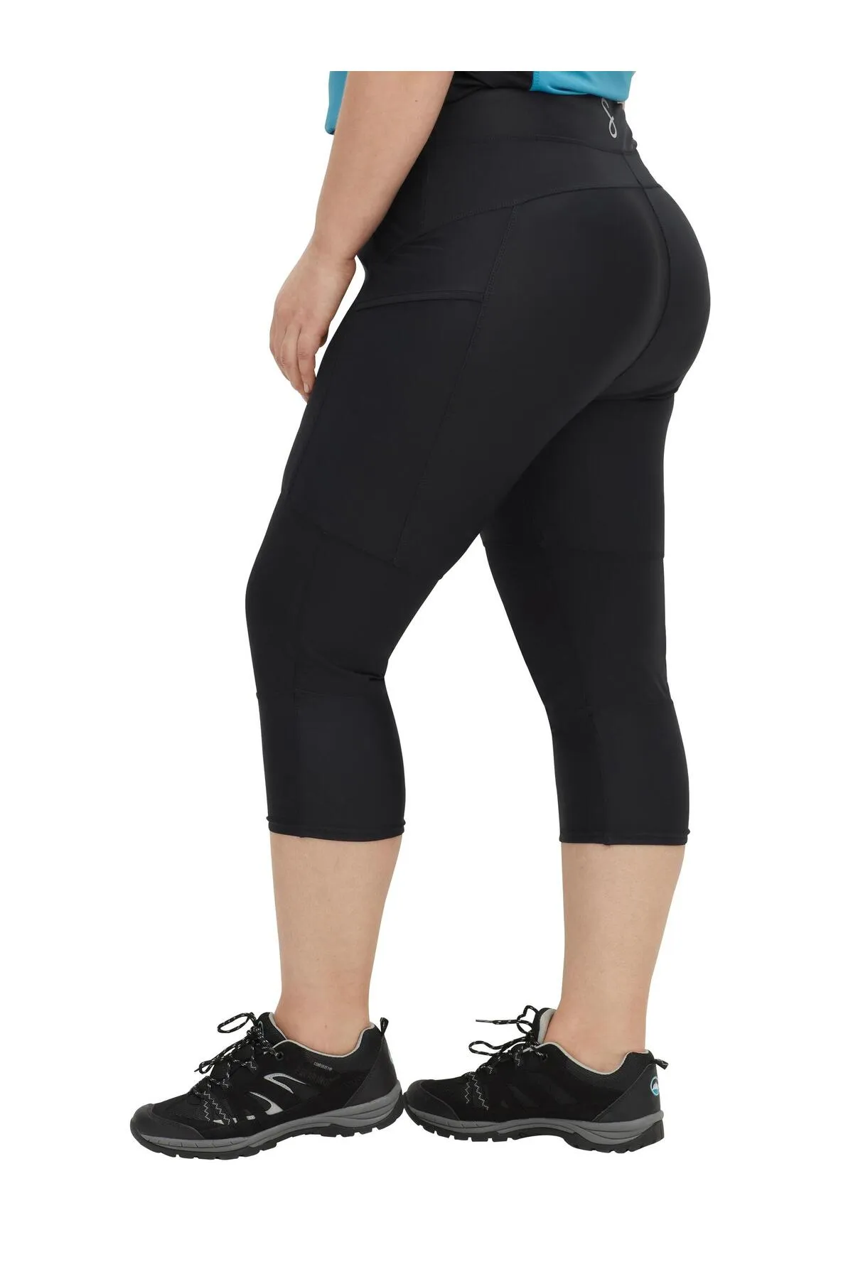 Sheego  Sport-Leggings - Schwarz - Mittlerer Bund