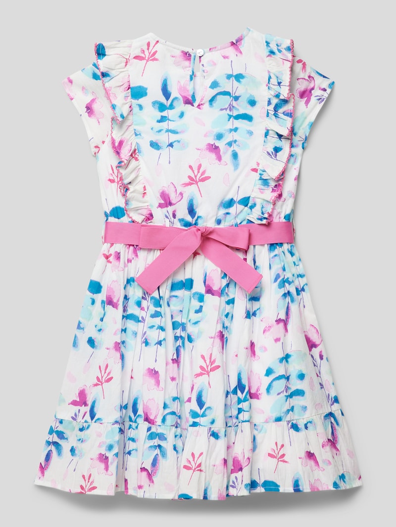 Minikleid mit floralem Muster in pink