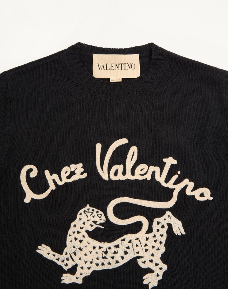 Suéter de lã Valentino com bordado na Valentino & Panther