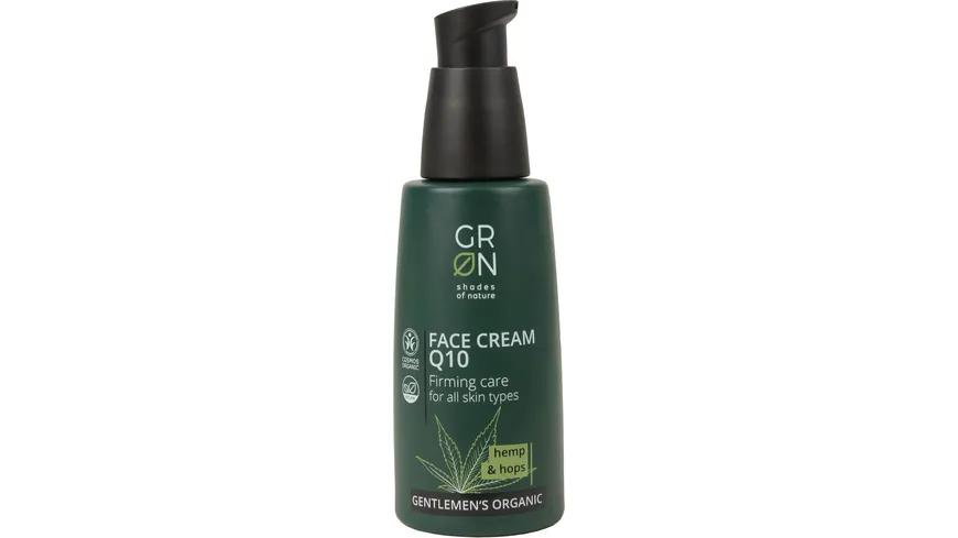 GRN [GRÜN] Q10 GESICHTSCREME - STRAFFENDE PFLEGE - BIO-HANF & BIO-HOPFEN 50 ml