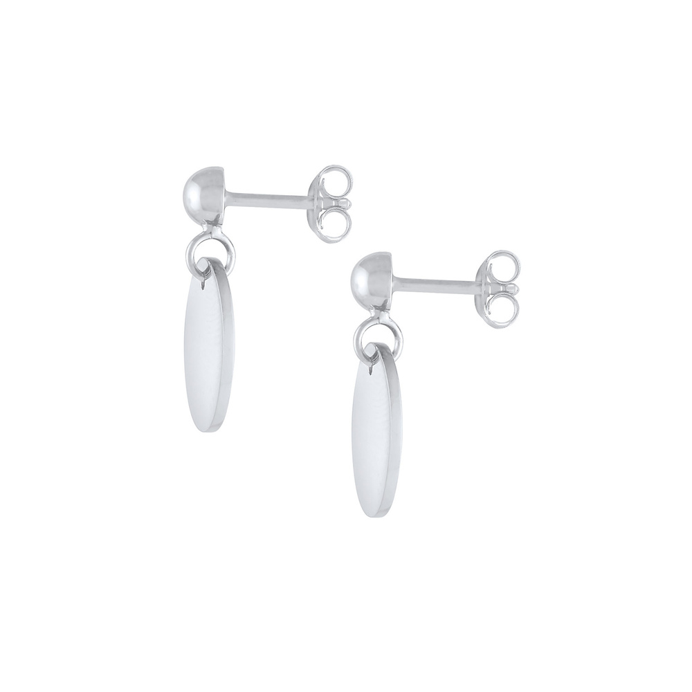 Elli Elli Boucles d'Oreilles Ohrhänger Stecker Plättchen Glanzvoll 925 Silber Boucles d'oreilles