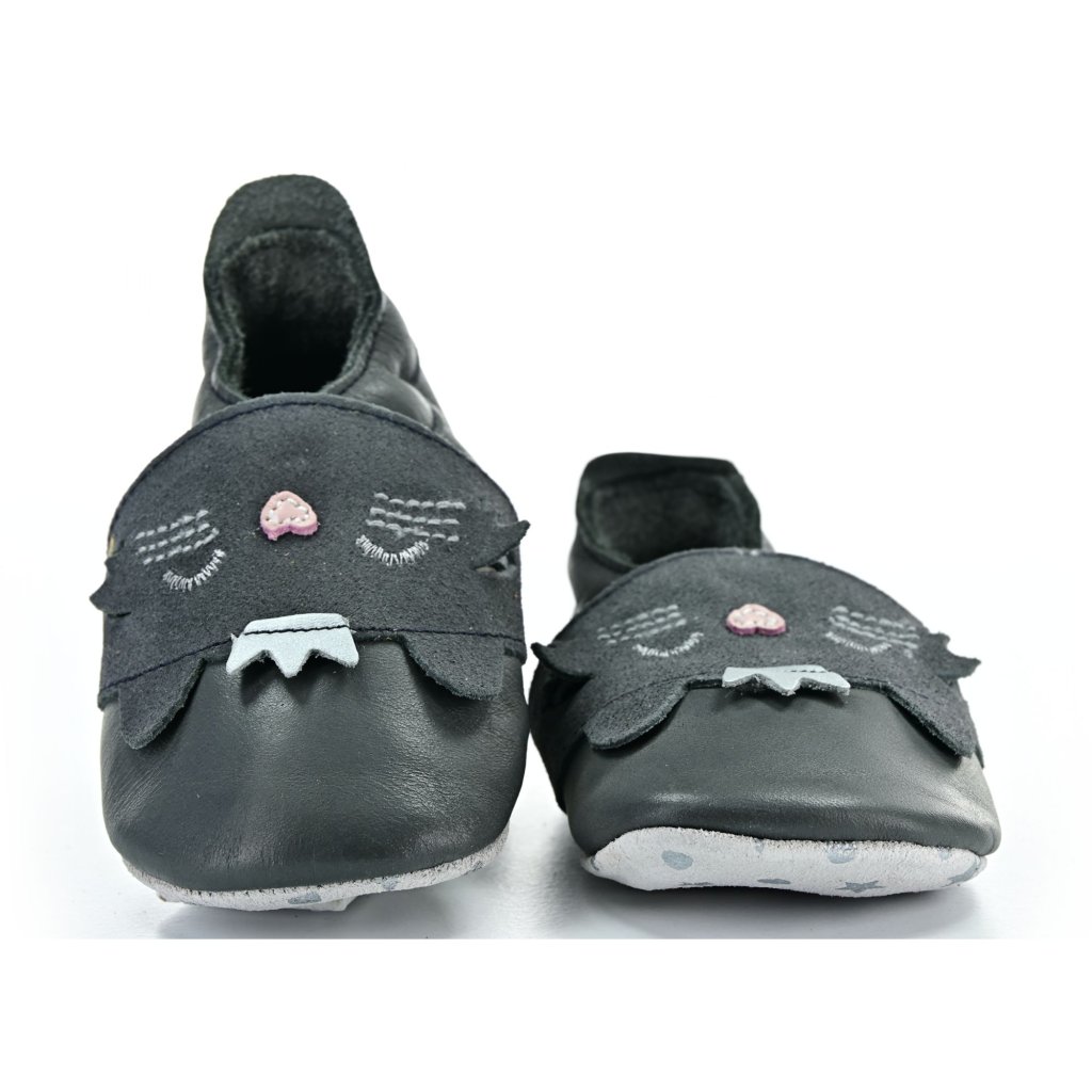 Bobux Whiskers Charcoal Barfußkrabbelschuhe