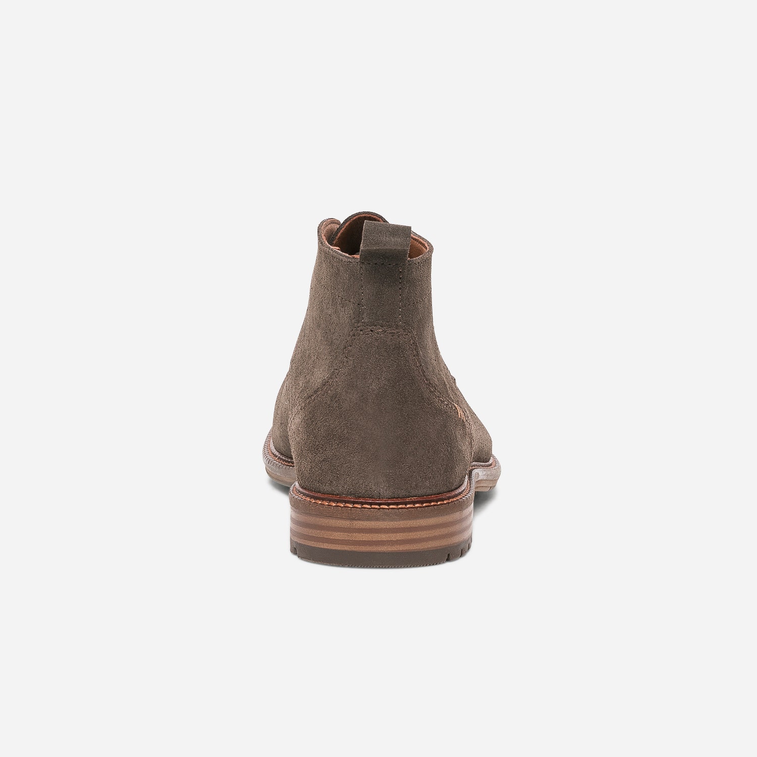 Chukka boots marron foncé en cuir velours