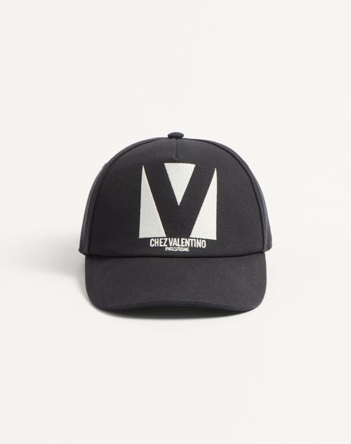 Boné de beisebol Chez Valentino em algodão com bordado