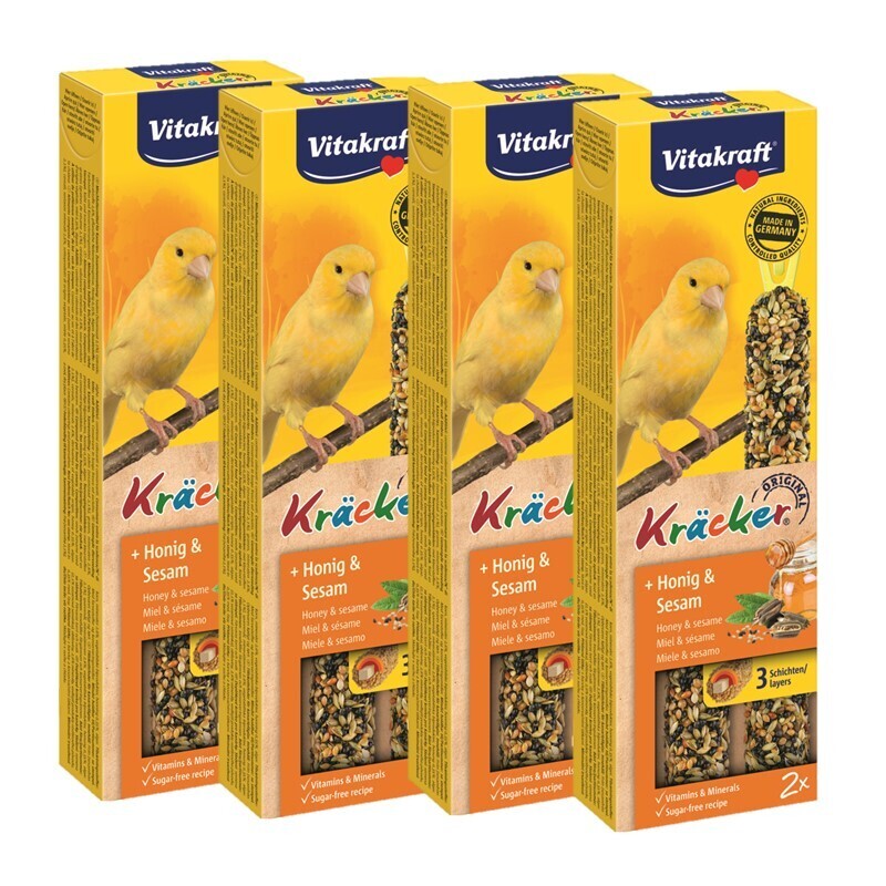 Vitakraft Snacks Vitakraft Kanarienvogel Kräcker 4x2er Honig-Sesam
