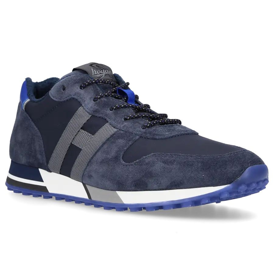 Hogan - Sneaker low H383 Veloursleder - blau