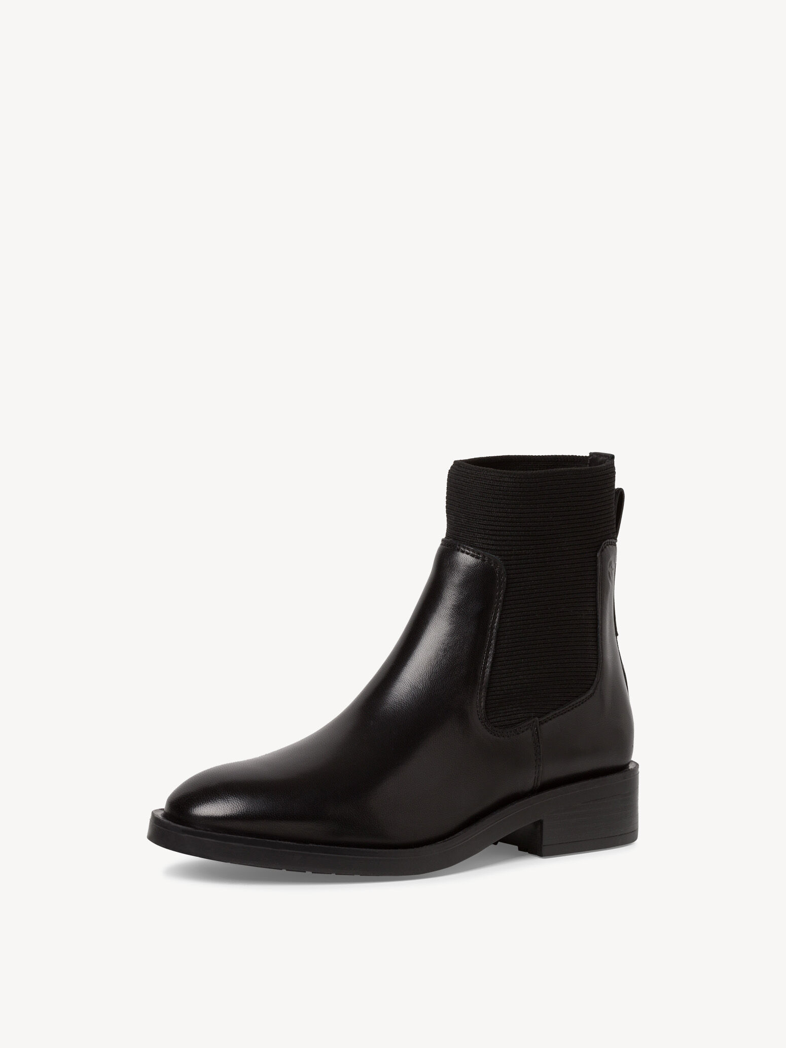 Bottine Chelsea en cuir - noir
