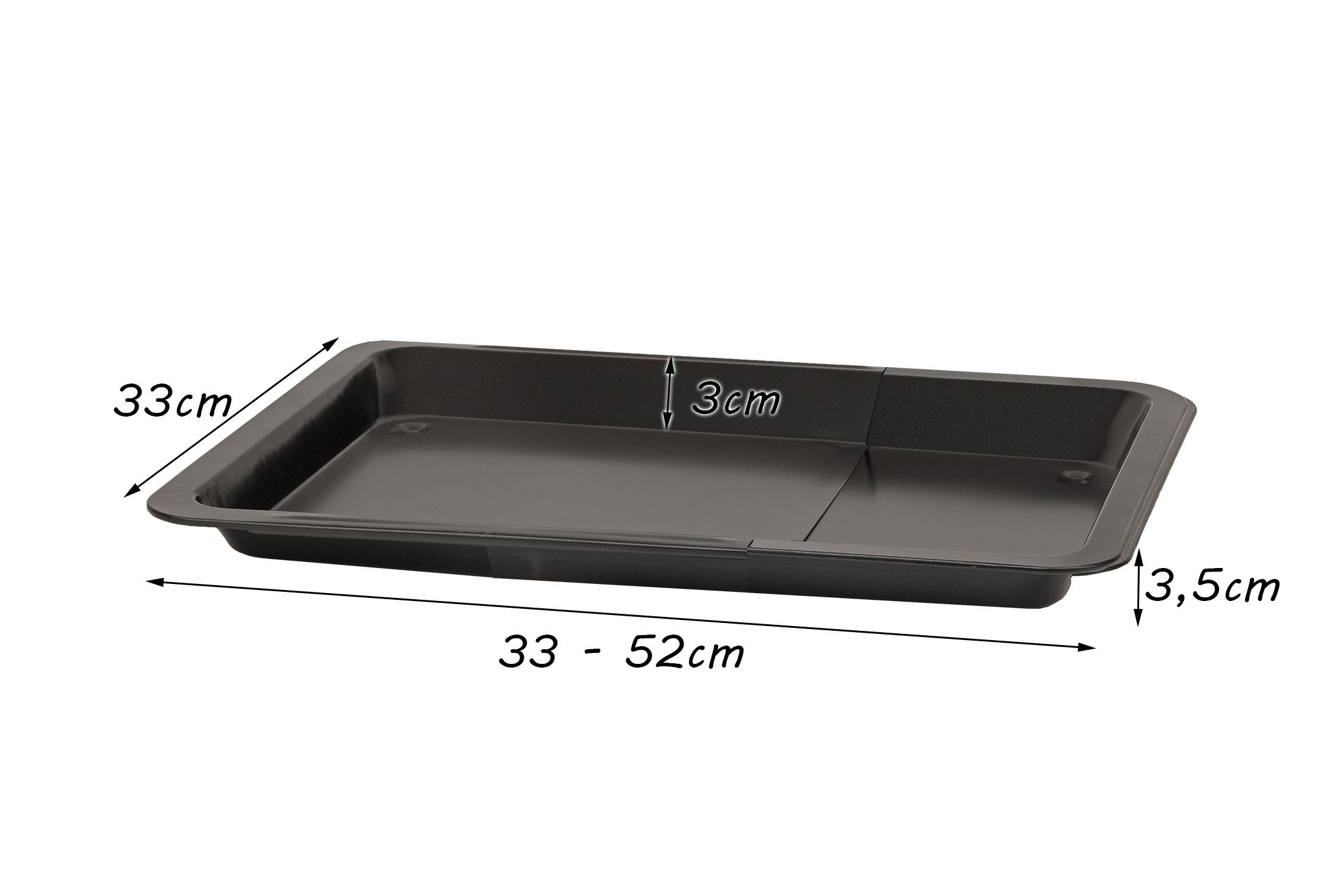 axentia Backblech Ausziehbar Universal Backofenblech Kuchenblech Pizzablech z. Ausziehen, Stahlblech