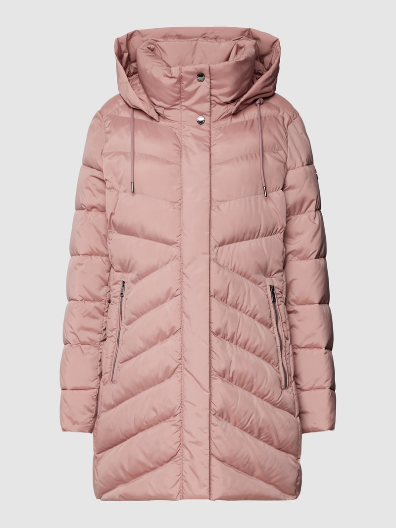 Steppmantel mit Kapuze Modell 'ROSE' in rosé