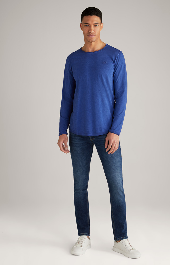 Longsleeve Carlos in Blau meliert