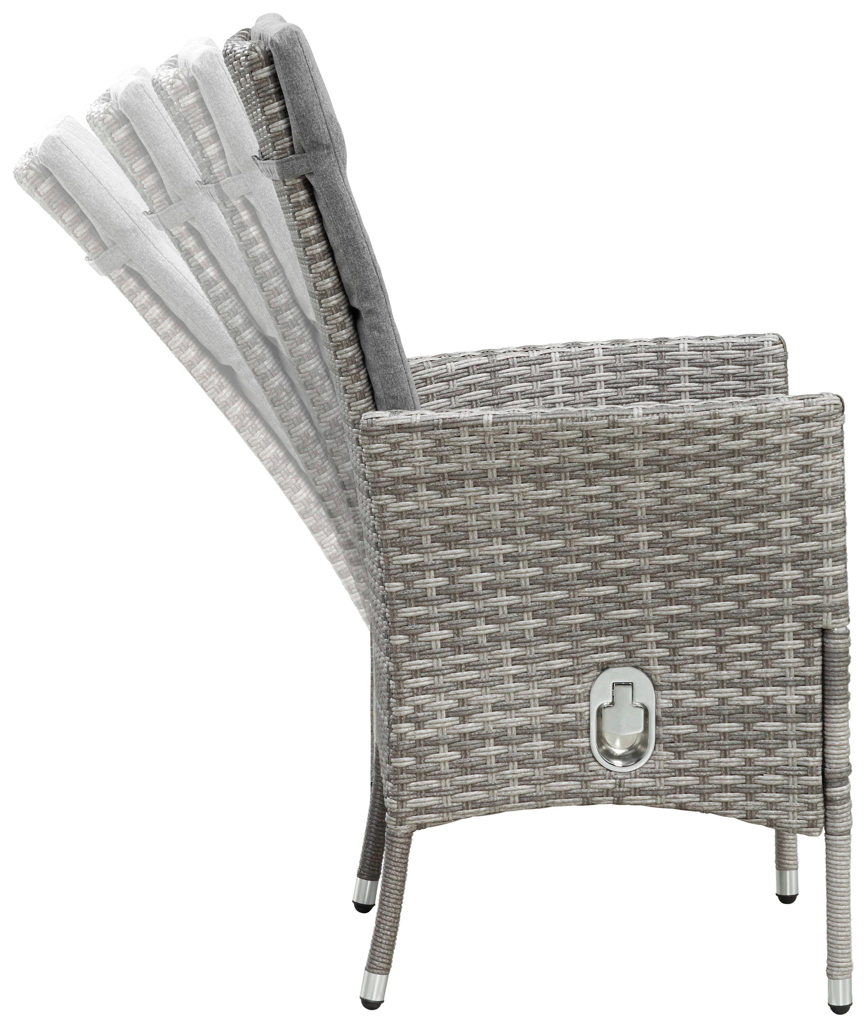 KONIFERA Garten-Essgruppe Belluno, (13-tlg), 6 Sessel, Tisch 150x80 cm, Polyrattan