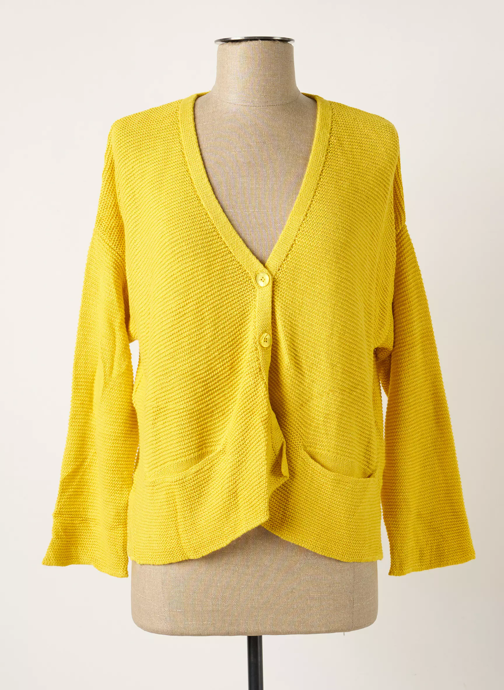 Poles Cardigans Femme couleur jaune
