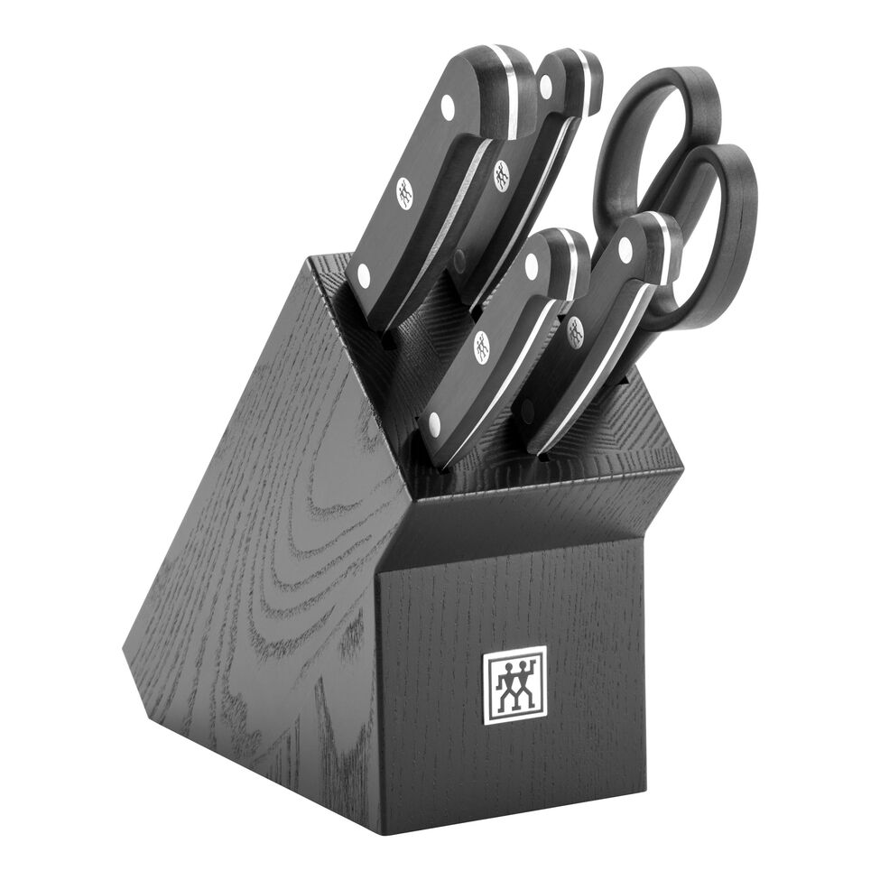 Messerblockset 6-tlg, Schwarz