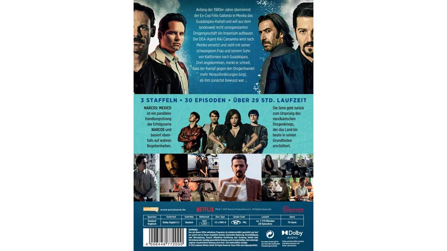 NARCOS: MEXICO - Die komplette Serie (Staffel 1 - 3) LTD.  [12 DVDs]