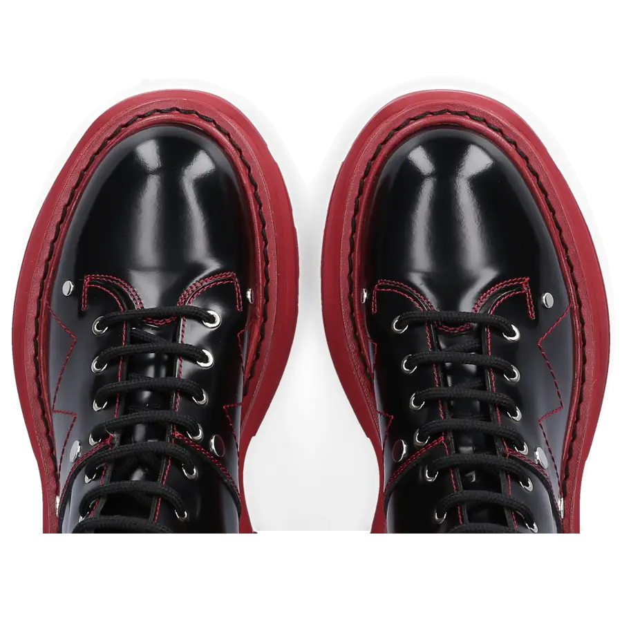 Alexander McQueen - Stiefeletten Kalbsleder - rot