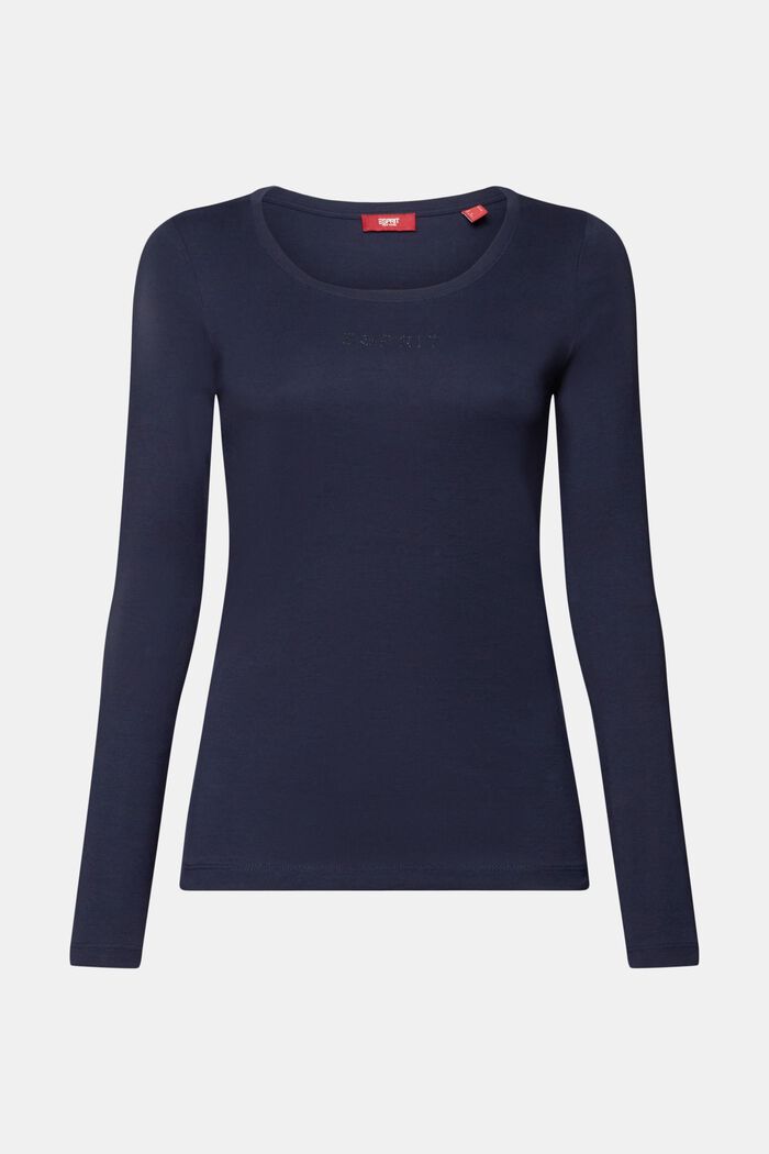 Longsleeve aus Bio-Baumwolle mit Logo