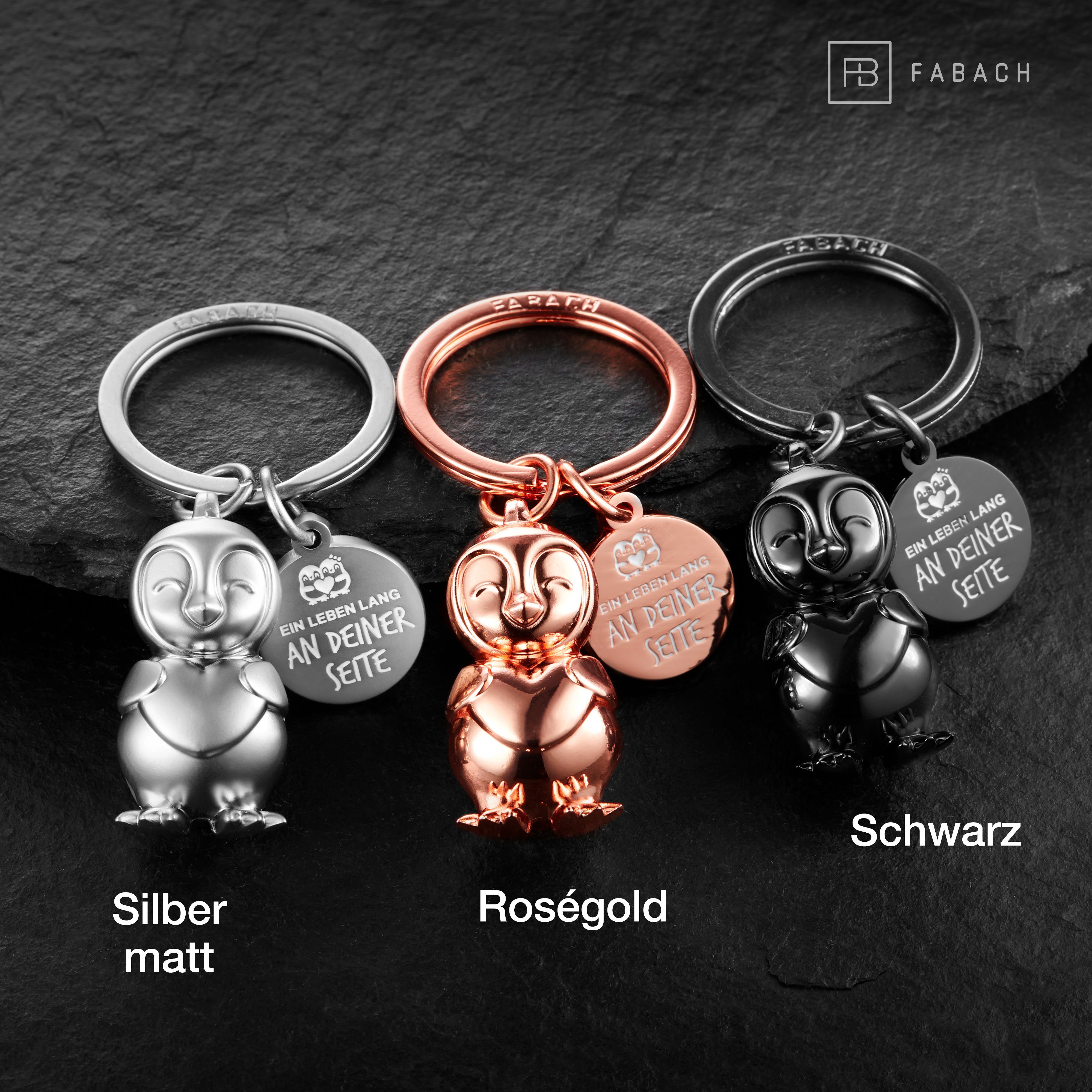 FABACH Schlüsselanhänger Pinguin Glücksbringer Frosty mit Herz - Geschenk Frau Freundin