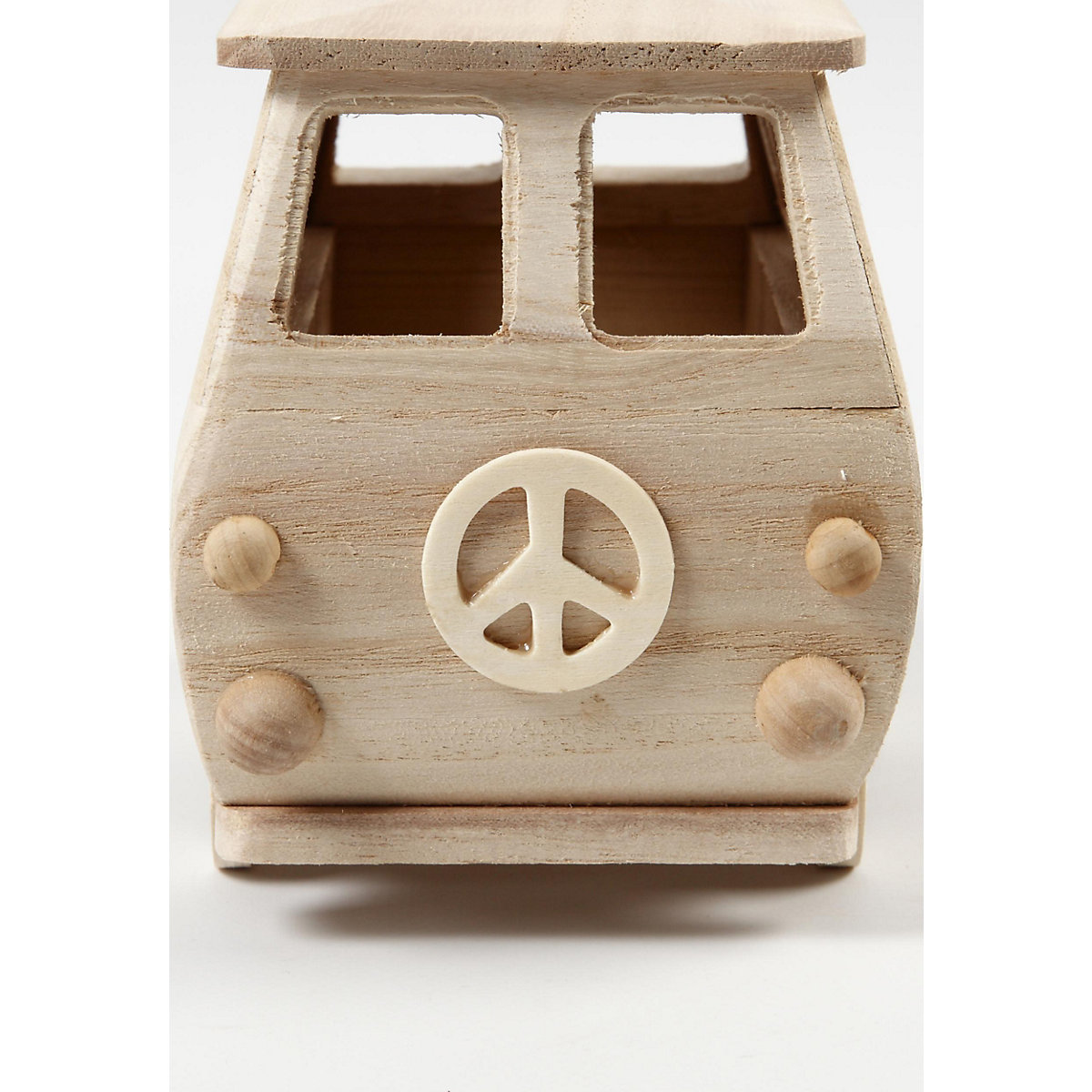 Deko Minibus aus Holz, 17x10x13 cm