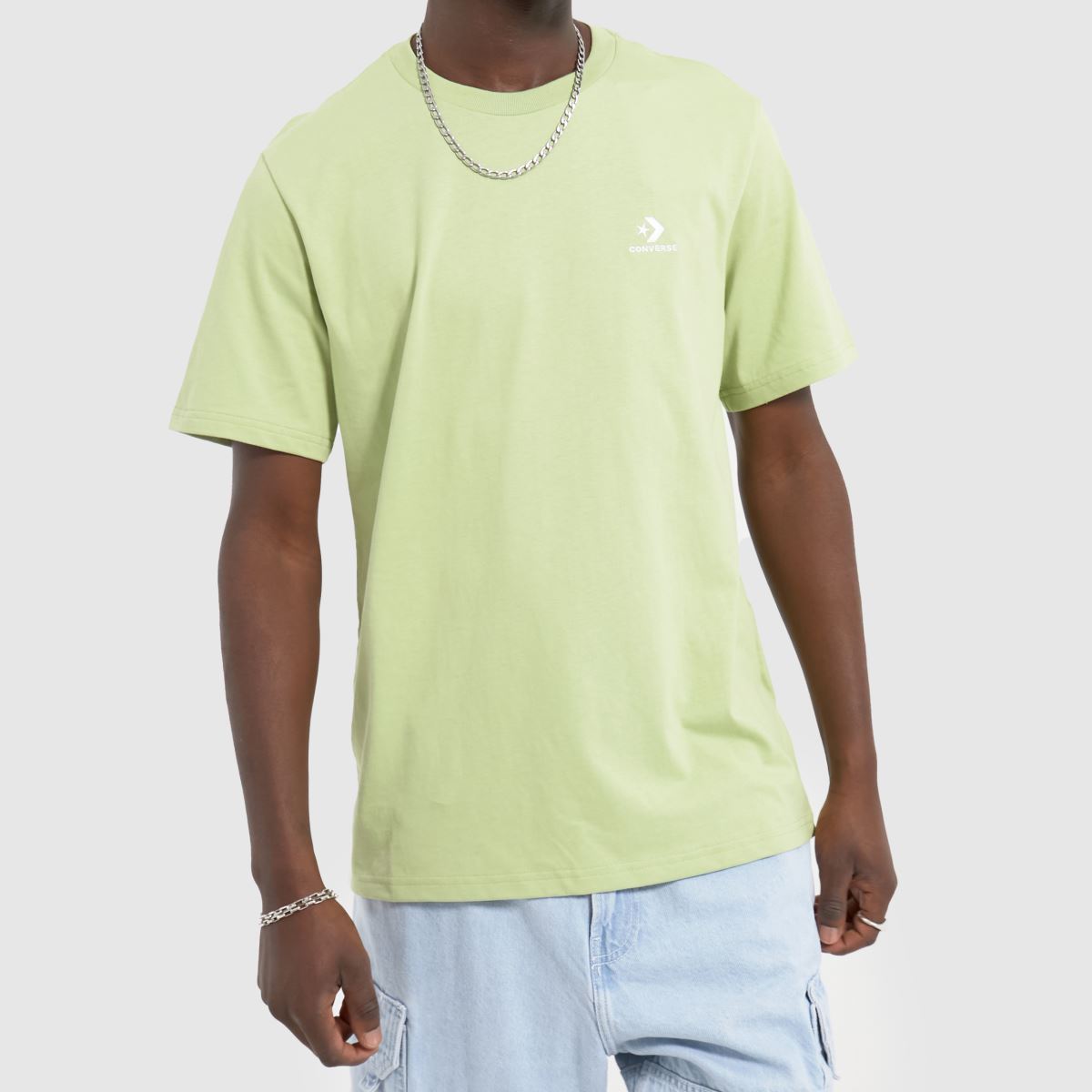 Converse – Go to – Ljusgrön t-shirt med broderad stjärna