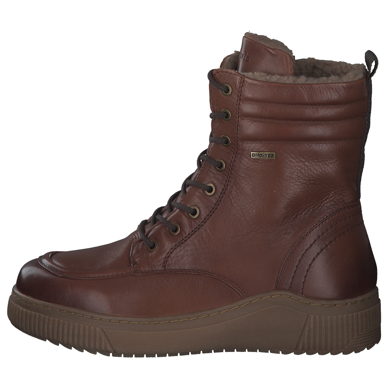 Jana Shoes 86220, Schnürstiefel, Damen, Braun