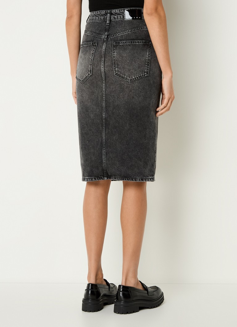 Sisley denim midi skirt with side pockets
