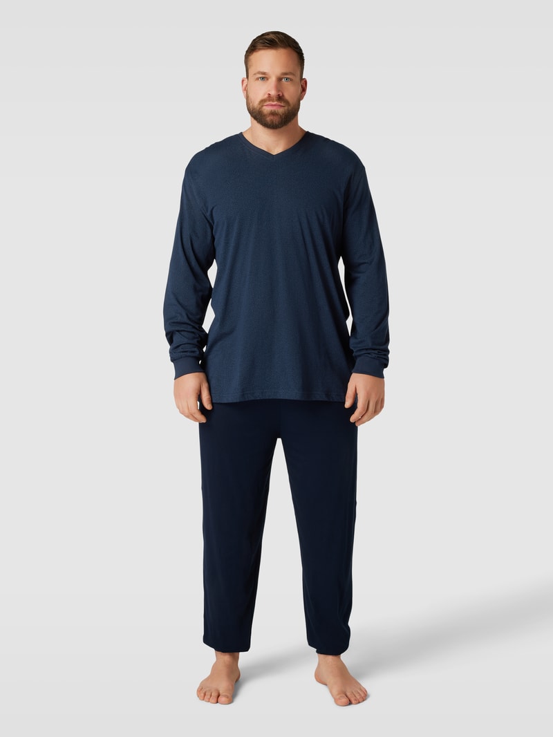 PLUS SIZE Pyjama von CECEBA Plus Modell 'TRAVELLER' in dunkelblau