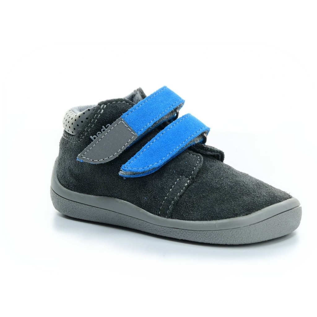 Beda Robin mit Membran (BF 0001/W/M/FW) dunkelgraue Barfuß-Stiefeletten