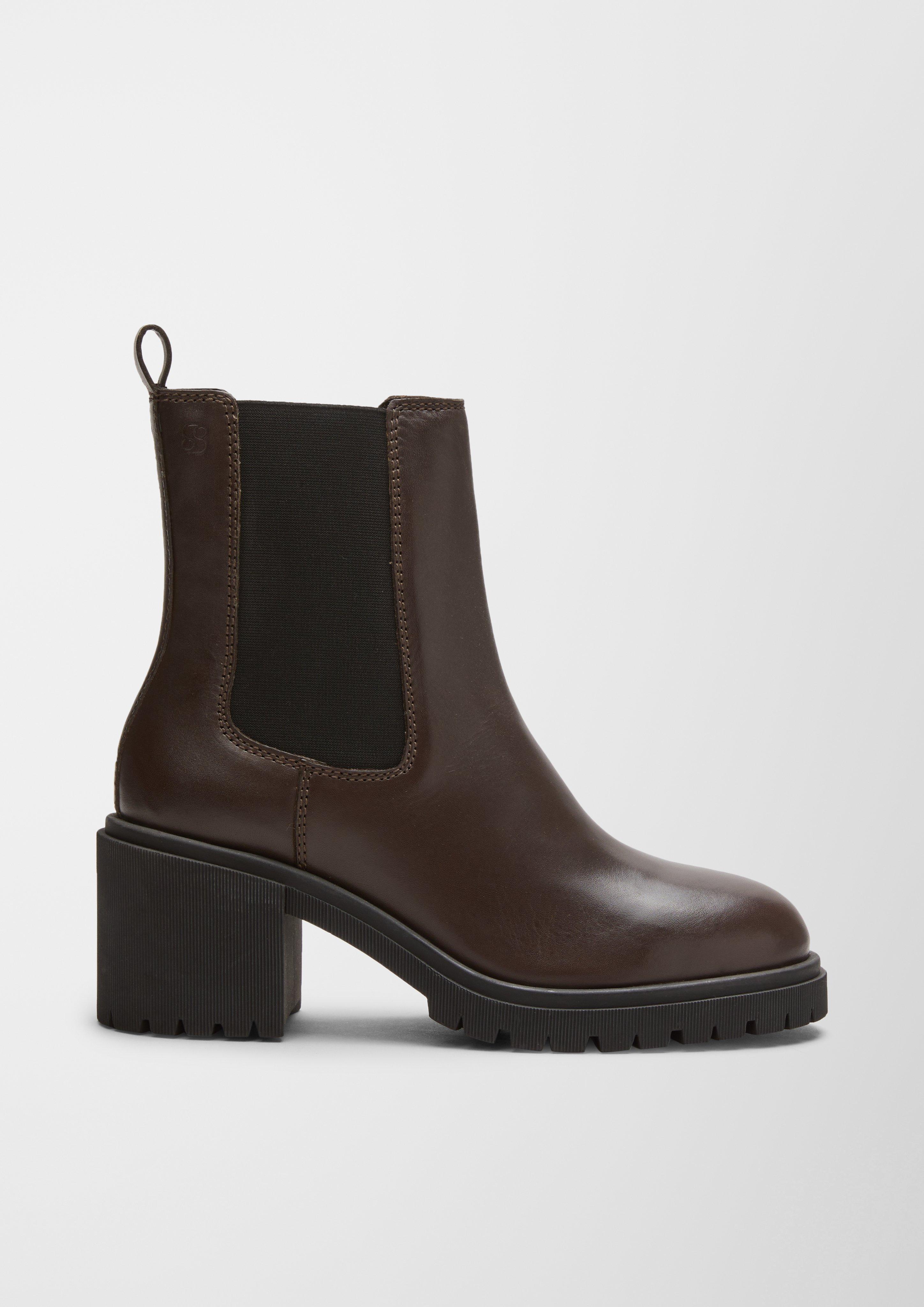 Lederstiefel mit Blockabsatz  6006626-304