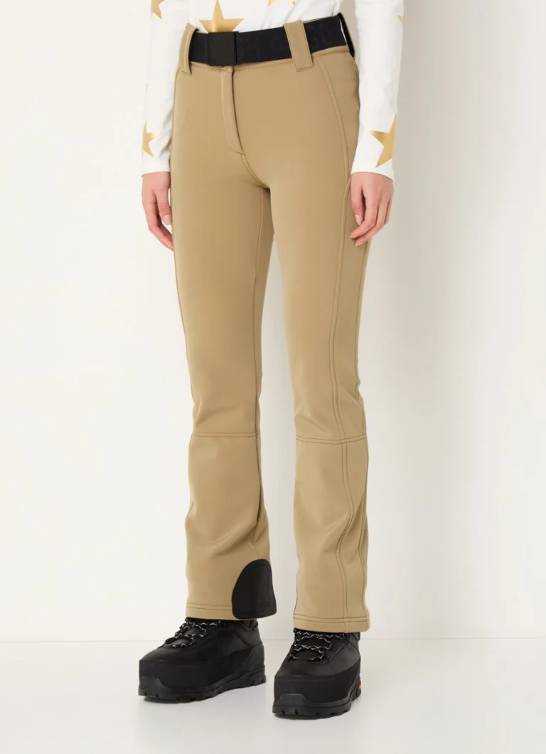 Pantaloni de schi Goldbergh Pippa cu talie înaltă, evazați pe picioare și curea.
