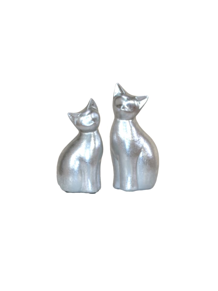 möbel-direkt Deko-Katzen (2 Stück) Mieze in silber günstig kaufen 1 Stück