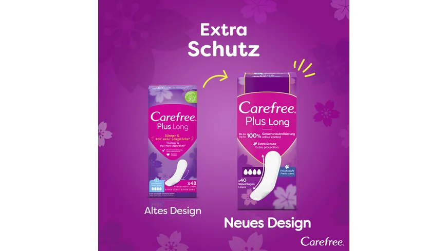 Carefree Plus Long Frischeduft x40 Slipeinlagen