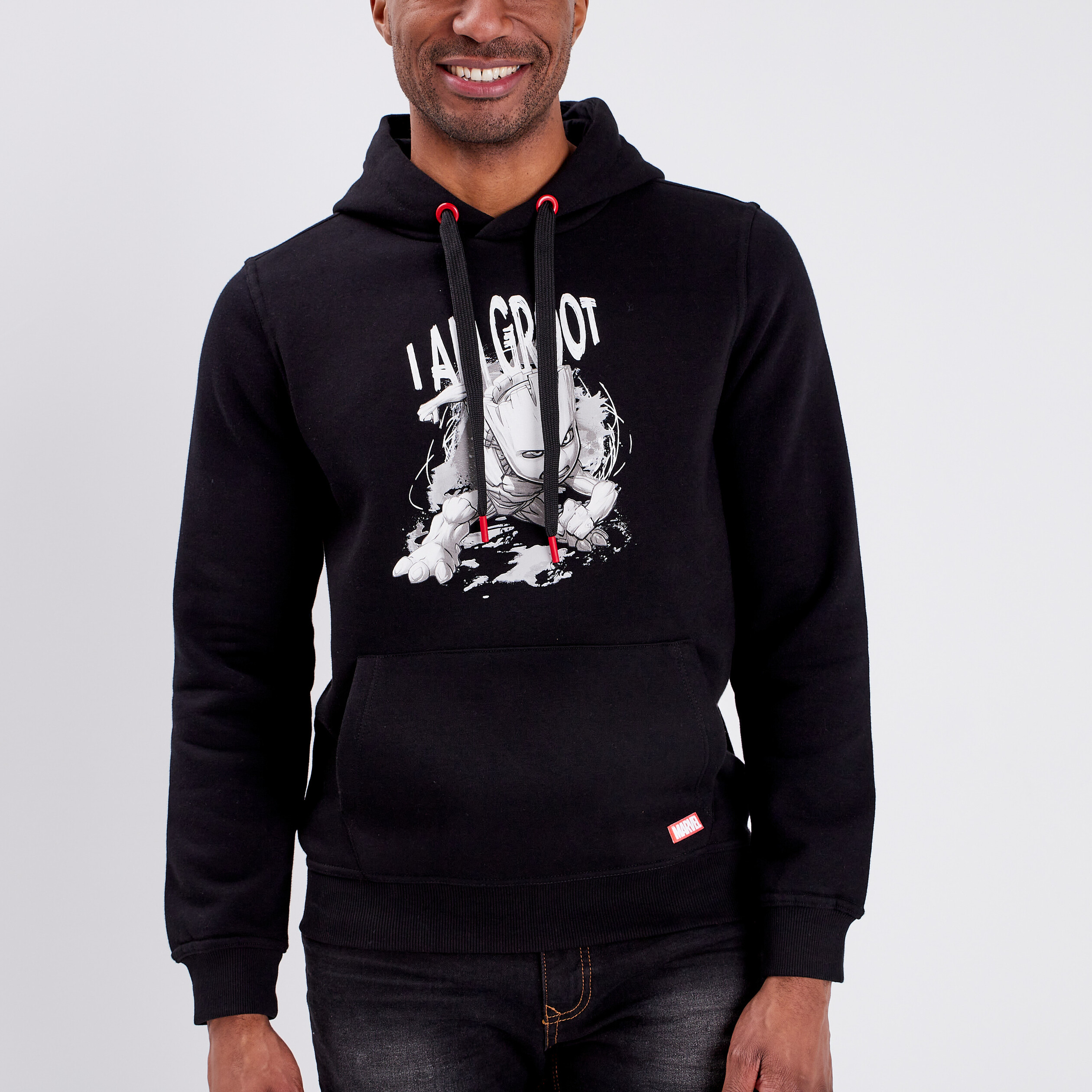 Sweat à capuche hoodie Groot noir homme | La Halle