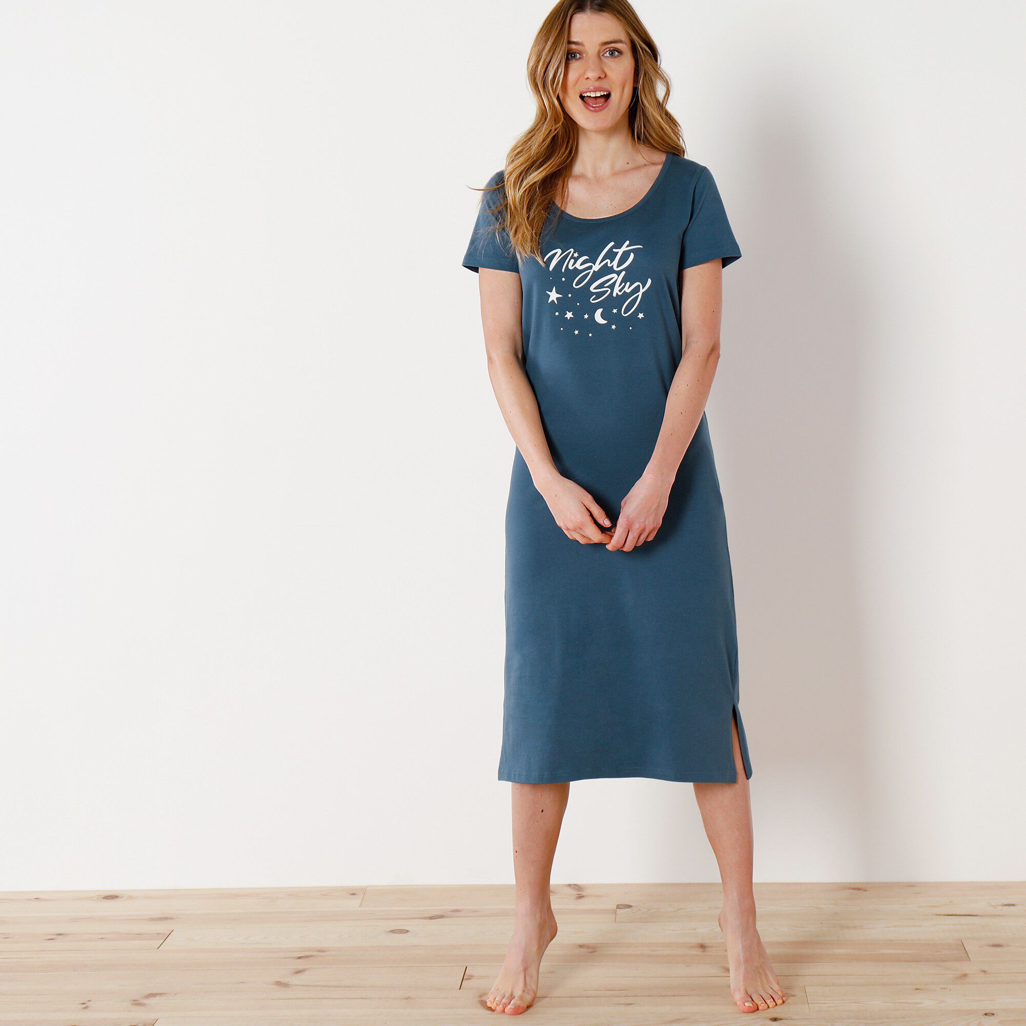 Chemise de nuit version longue – imprimé night sky