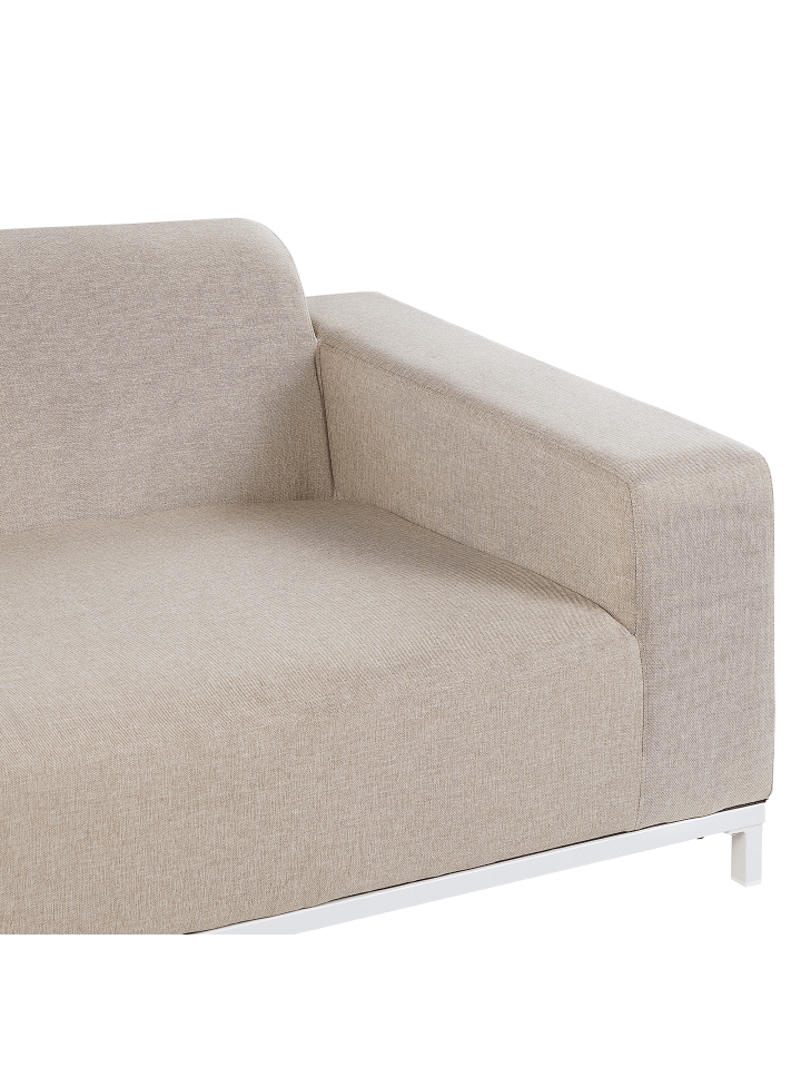 Beliani Gartensofa ROVIGO in Beige/Weiß - (W) 186 x (H) 68 x (L) 84 cm günstig kaufen onesize