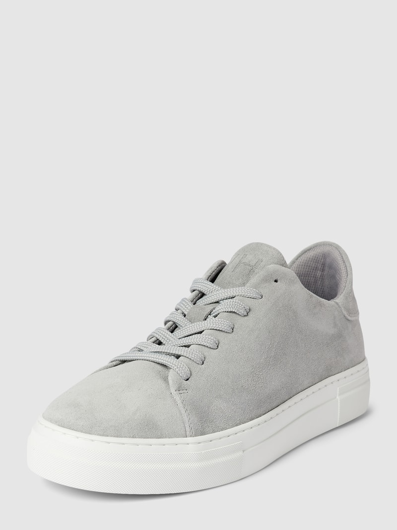 Sneaker mit Label-Detail Modell 'DAVID' in hellgrau