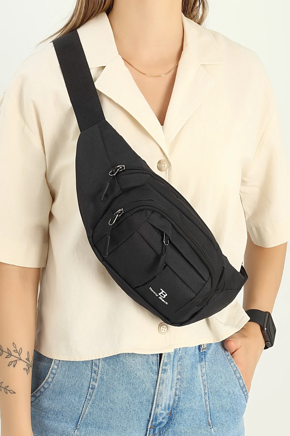 Tonny Black  Gürteltasche - Schwarz - Print