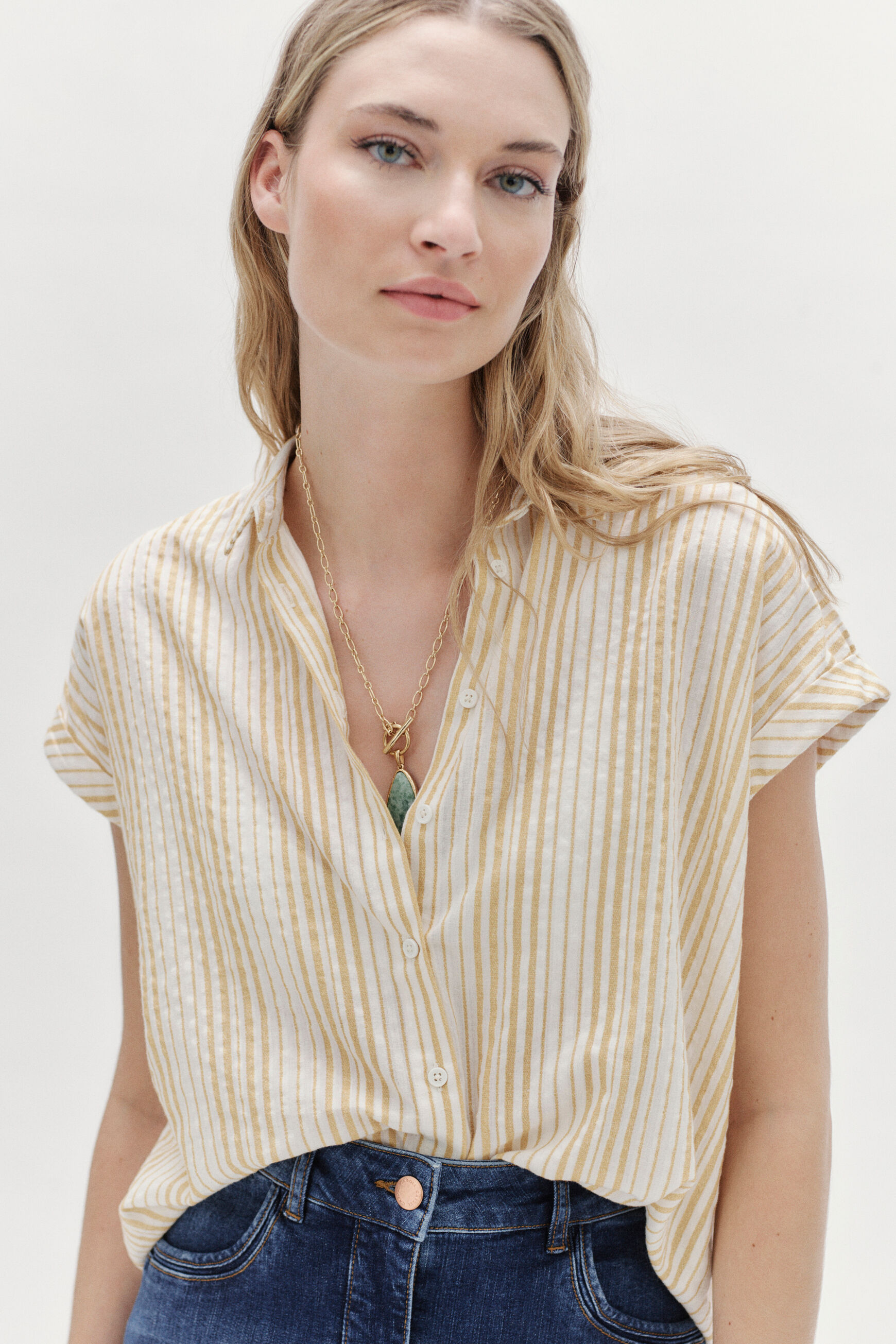 chemisier camille jaune femme
