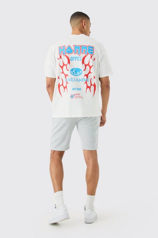 Mittellange Slim-Fit Jersey-Shorts