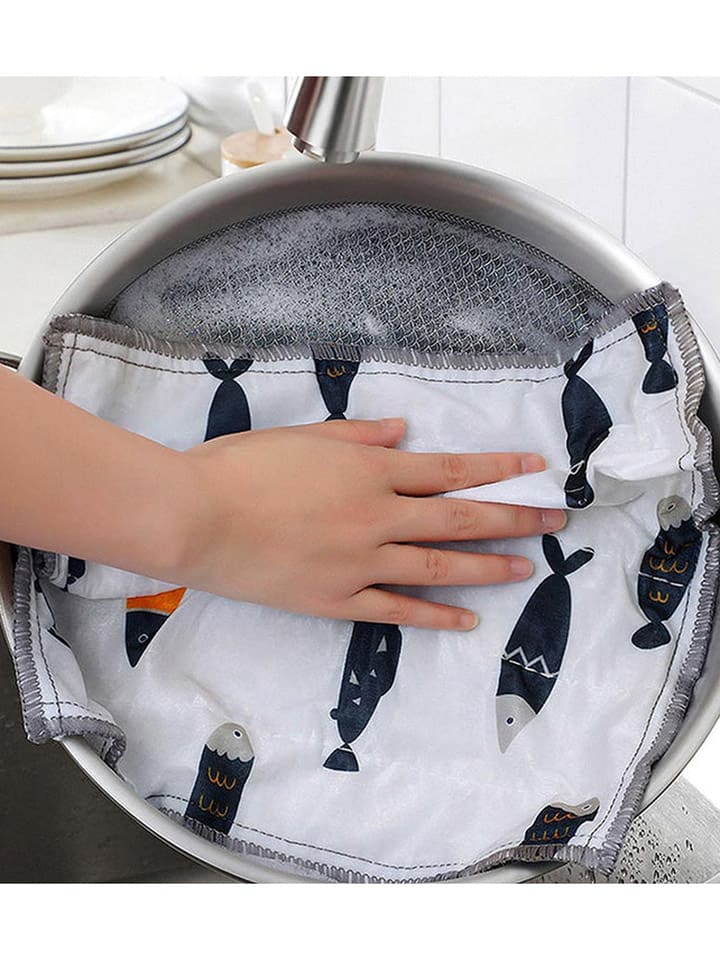 Joybos 10er-Set: Spültücher in Schwarz/ Weiß - (L)30 x (B)30 cm günstig kaufen onesize