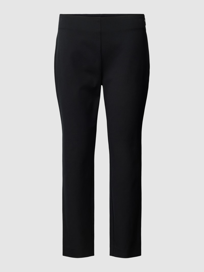 Stoffhose in unifarbenem Design in black