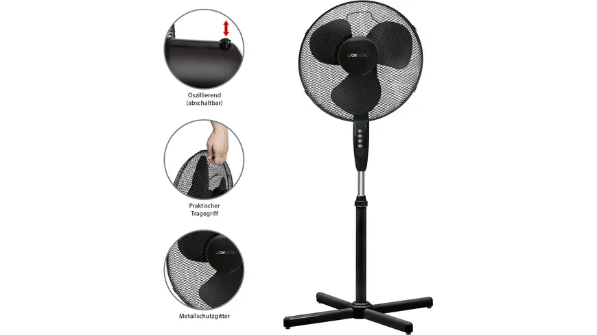 CLATRONIC Standventilator VL3603S schwarz