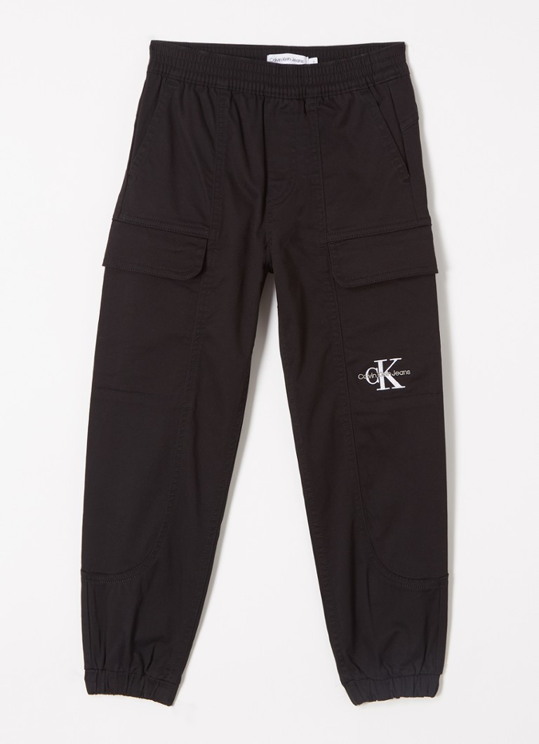 Pantaloni cargo Calvin Klein Slim Fit cu logo brodat