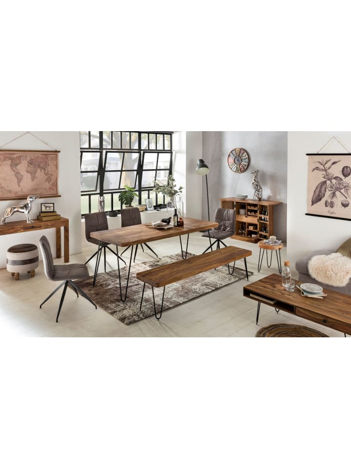 KADIMA DESIGN Esstisch BAGLI Massivholz 200 x 80 x 76 cm Esszimmer-Tisch in Massivholz günstig kaufen