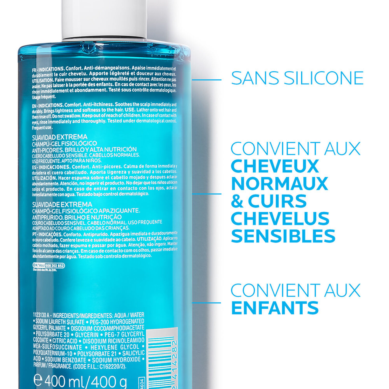 la roche-posay Kerium Doux Extrême Shampooing-Gel Physiologique 400 ml