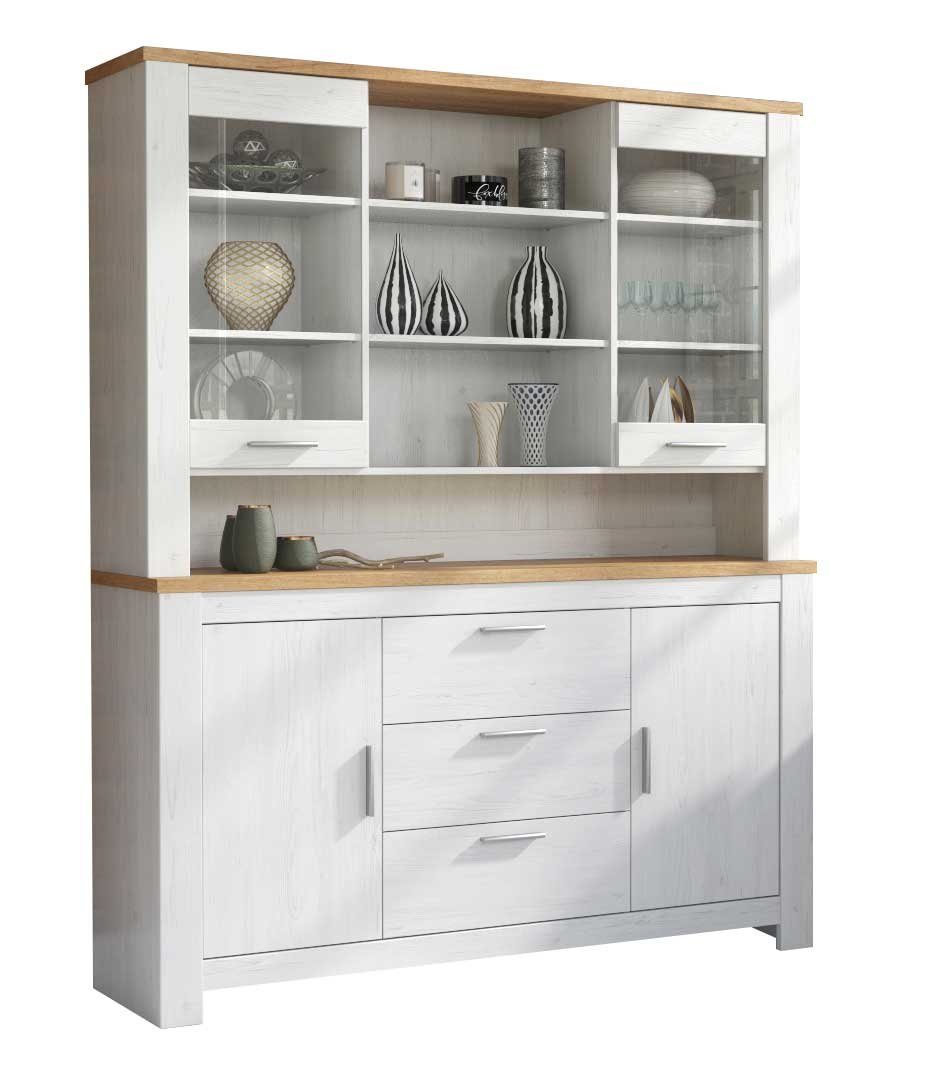 Feldmann-Wohnen Buffet Alabama 160x38-45x198cm Andersen Pinie / Bernstein Oak