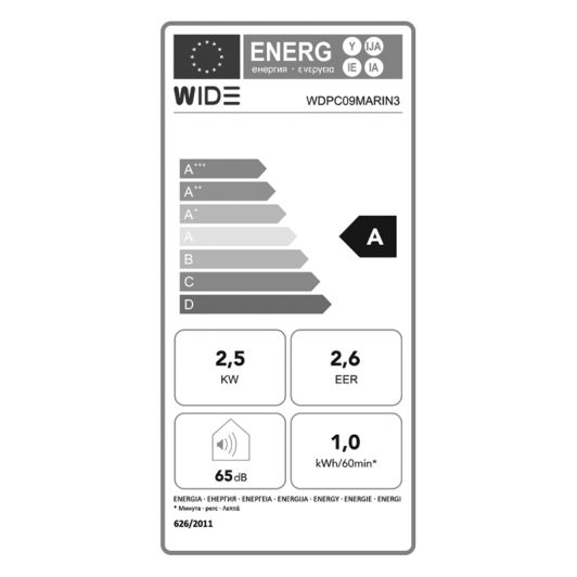 Aparat de aer condiționat portabil AGN WIDE WDPCO9MARIN - 20M² 9000 BTU