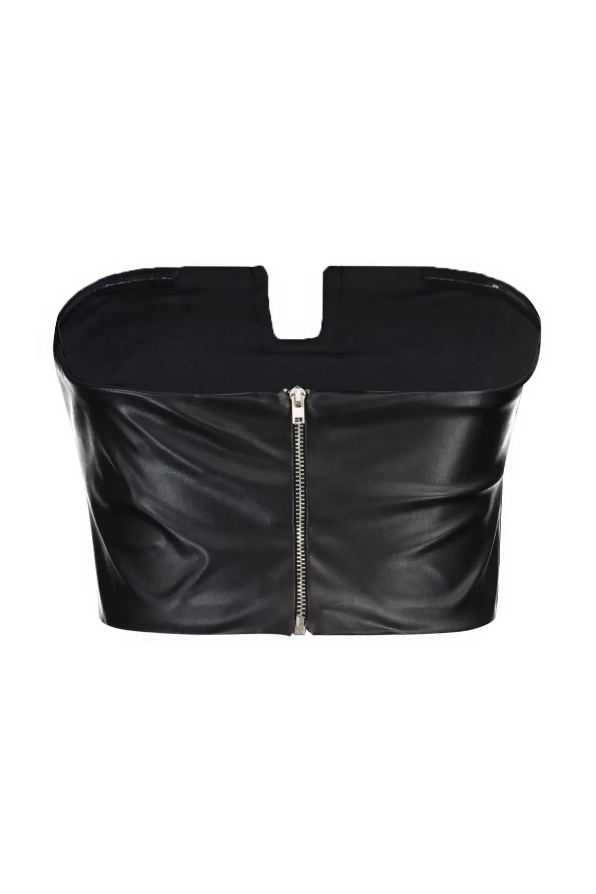 Trendyol Collection  Schwarzes Kunstleder-Bustier TPRSS22BS0010