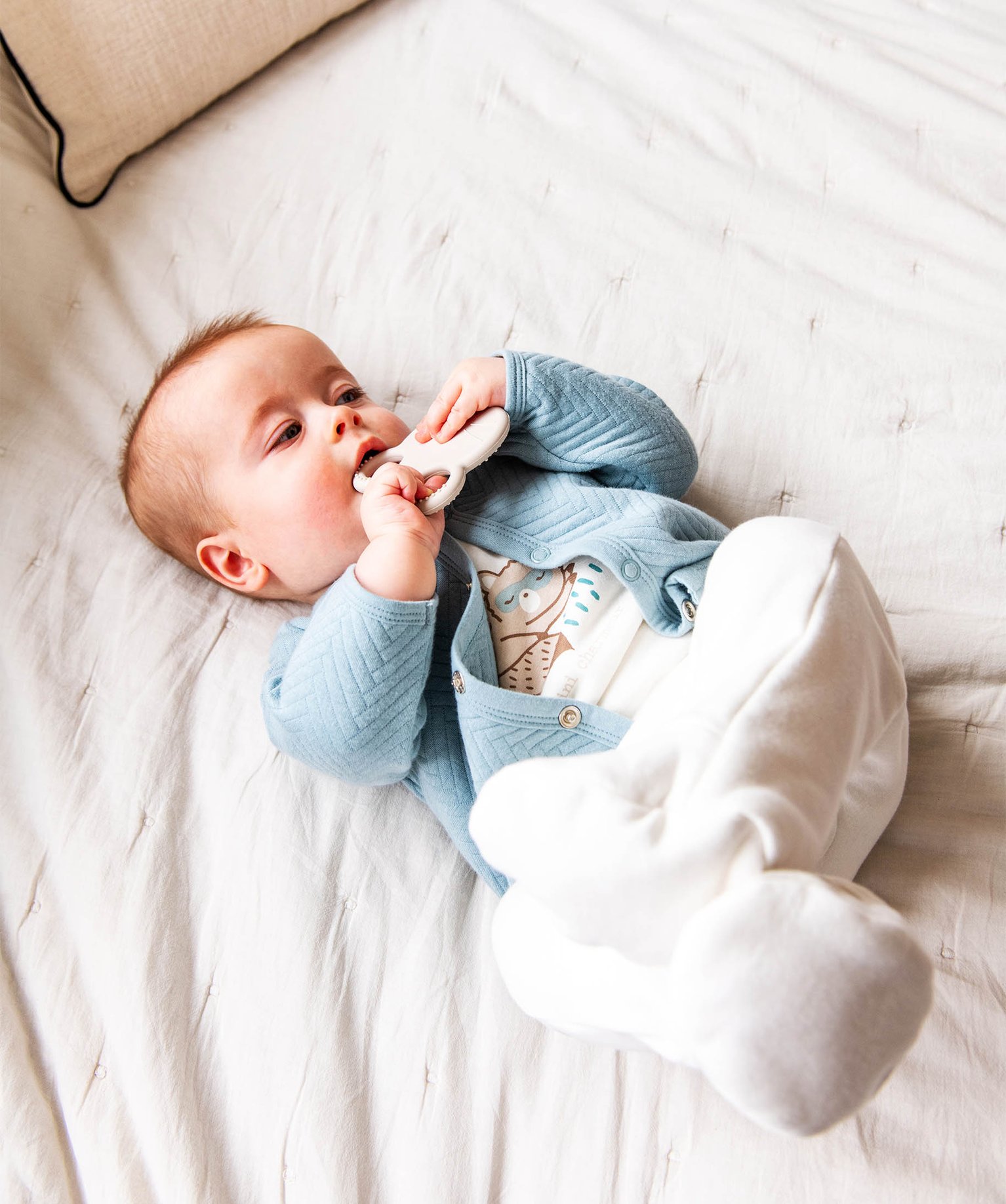 Ensemble 2 pièces combinaison et gilet bébé Garçon bleu | GEMO