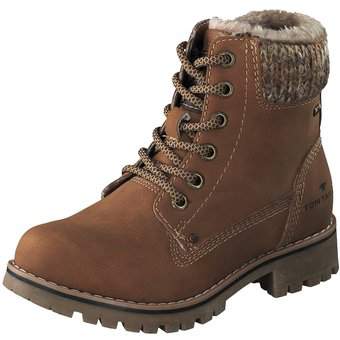 Tom Tailor Schnür Boots in braun